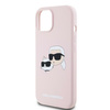 KARL LAGERFELD KLHMP15SSKCHPPLP IPHONE 15 / 14 / 13 6.1" RÓŻOWY/PINK HARDCASE SILICONE KARL & CHOUPETTE MAGSAFE