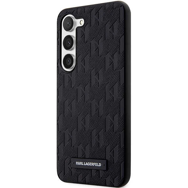 KARL LAGERFELD KLHCS24MSAKLHPK S24+ S926 HARDCASE CZARNY/BLACK SAFFIANO MONO METAL LOGO