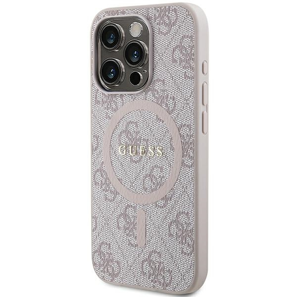 Guess GUHMP13XG4GFRP iPhone 13 Pro Max6.7" różowy/pink hardcase 4G Collection Leather Metal Logo MagSafe