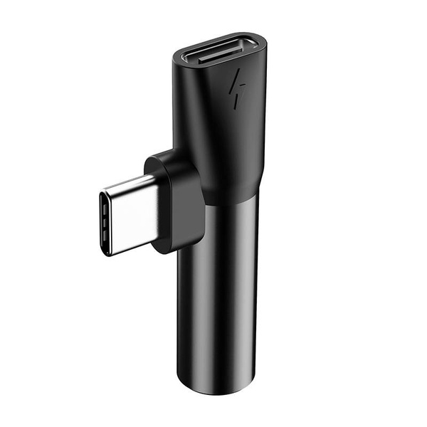BASEUS AUDIO ADAPTER USB-C TO MINI JACK 3.5MM + USB-C (BLACK)