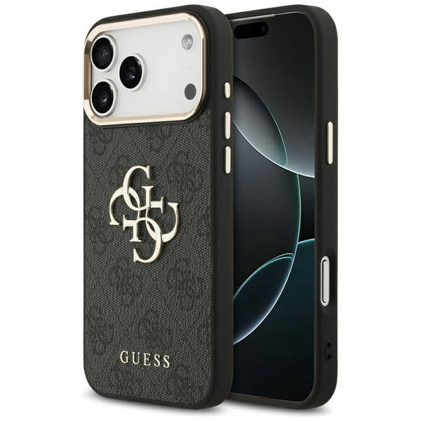 Etui Guess 4G Big 4G Classic Logo do     iPhone 17 Pro Max czarny złoty