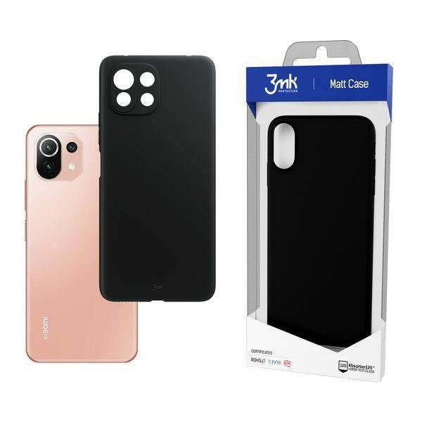 3MK MATT CASE XIAOMI MI 11 LITE 5G CZARNY