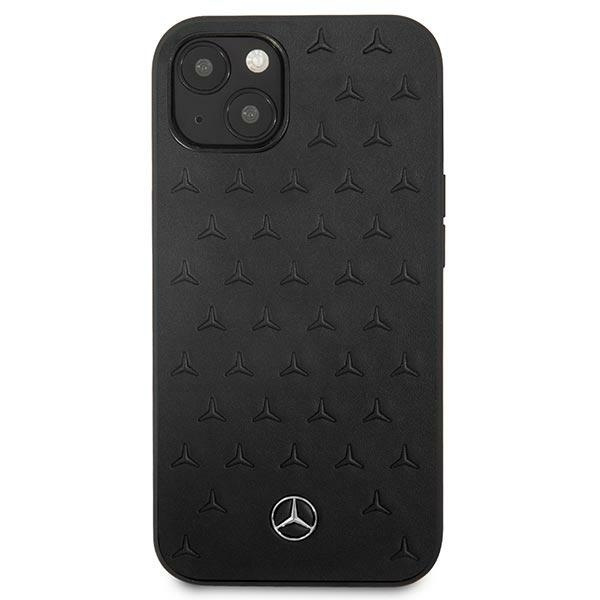 Mercedes MEHCP13SPSQBK iPhone 13 mini 5,4" czarny/black hardcase Leather Stars Pattern