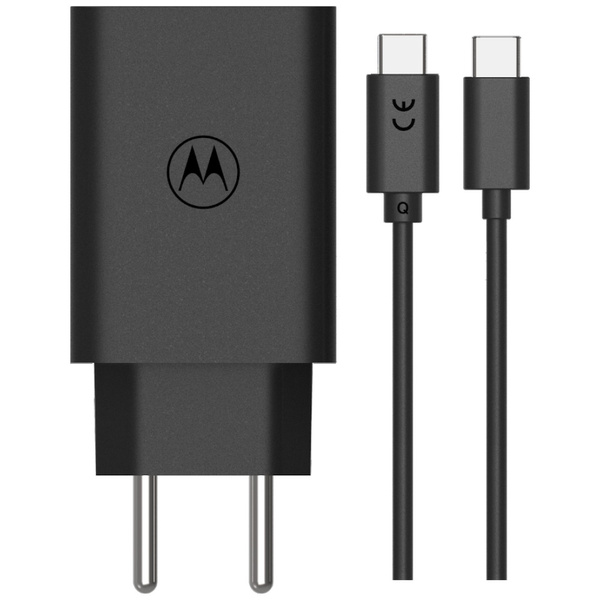 Ładowarka sieciowa Motorola TurboPower 50W Dual USB-C/USB-A z kablem USB-C 1m czarny