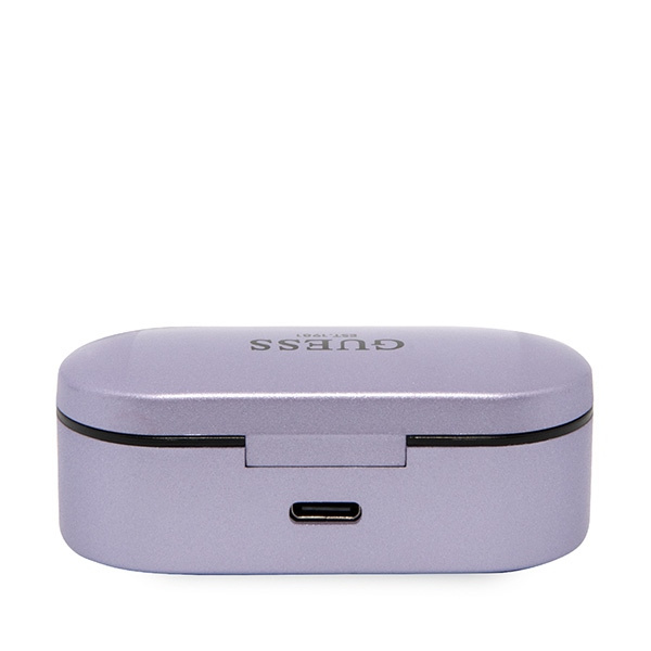 Guess słuchawki Bluetooth GUTWST31EUTWS + stacja dokująca fioletowy/purple