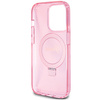 Guess GUHMP15LHRSGSP iPhone 15 Pro 6.1" różowy/pink hardcase Ring Stand Script Glitter MagSafe
