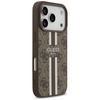 Etui Guess 4G Printed Stripes MagSafe do iPhone 17 Pro brązowy