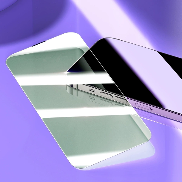 Baseus Full Screen Tempered Glass for iPhone 14 Pro with Anti Blue Light Filter and 0.3mm Speaker Cover + Mounting Frame