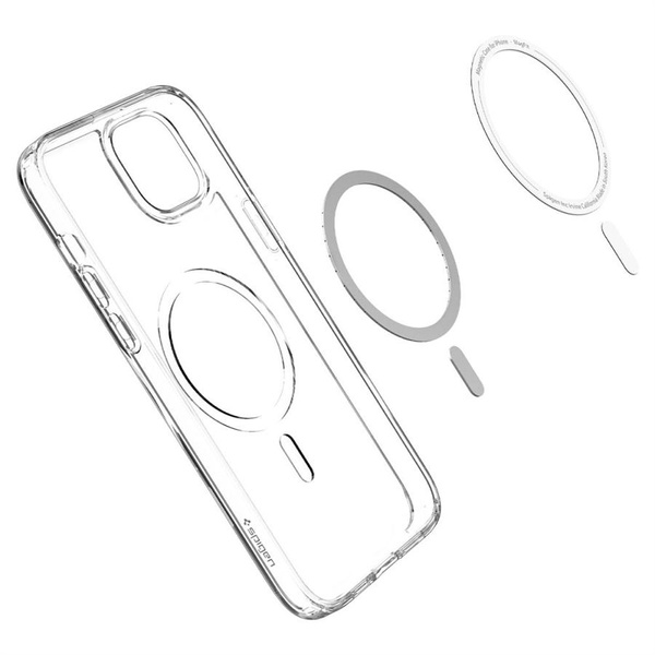 Etui Spigen Ultra Hybrid Mag z MagSafe na iPhone 14 - przezroczysto-białe