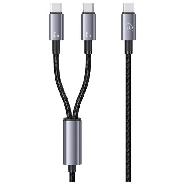 USAMS Kabel 2w1 2xUSB-C 72W 1,2m          Aluminum Alloy Data Cable Sufeng Series SJ740USB101 (US-SJ740)