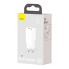 Baseus GaN2 Lite fast charger 65W USB / USB Type C Quick Charge 3.0 Power Delivery (gallium nitride) white (CCGAN2L-B02)