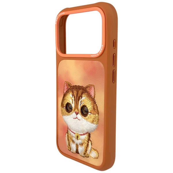 Etui Nimmy Big Eyed Pet 2.0 Cat do iPhone 17 Pro pomarańczowy