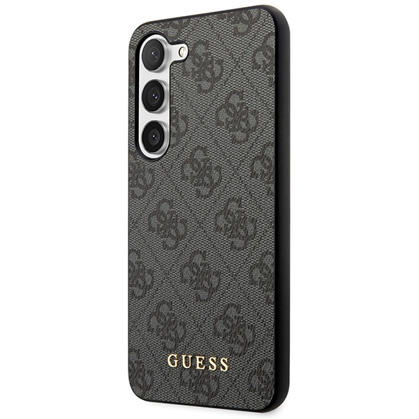 Guess GUHCS23SG4GFGR S23 S911 szary/grey hardcase 4G Metal Gold Logo