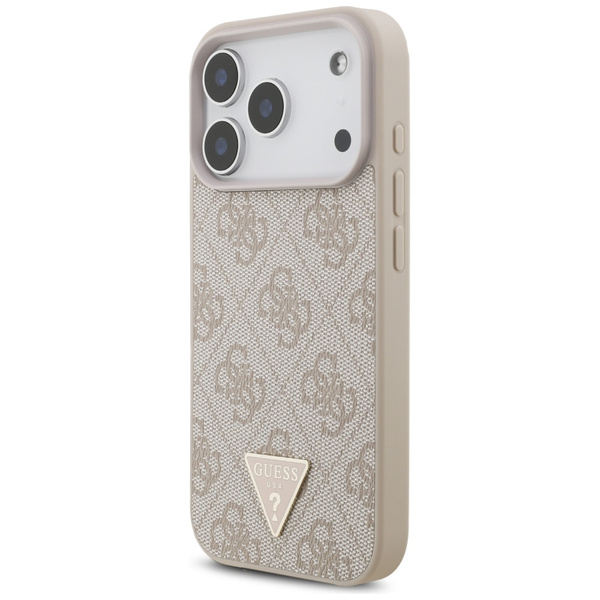 Etui Guess 4G Strap Triangle Logo        MagSafe do iPhone 17 Pro różowy