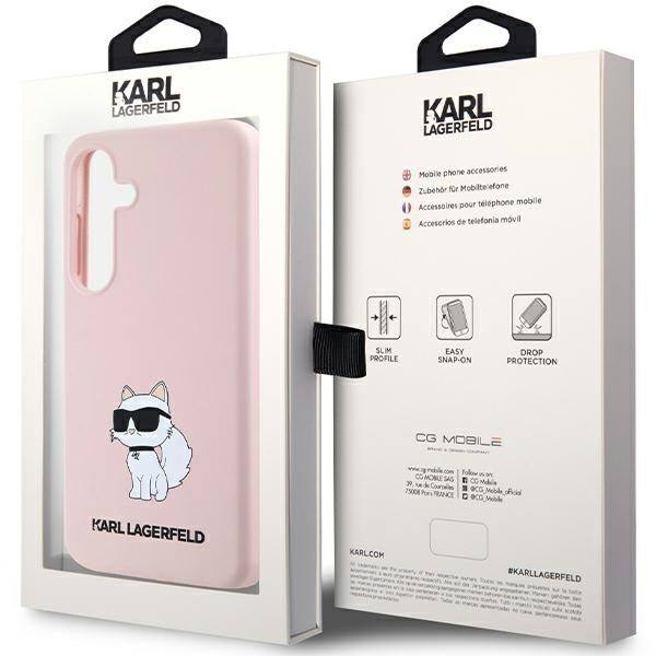 KARL LAGERFELD KLHCS24SSNCHBCP S24 S921 HARDCASE RÓŻOWY/PINK SILICONE CHOUPETTE