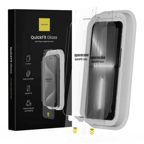 Spacecase Szkło hartowane QuickFit Glass iPhone 13 Pro Max/14 Plus
