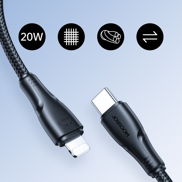 Joyroom Surpass Series A11 Lightning /USB-C 20W 0.25 m cable - black