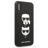Karl Lagerfeld Saffiano Karl&amp;Choupette Head case for iPhone X/XS - black