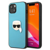 KARL LAGERFELD KLHCP13MPKMB IPHONE 13/14/15 6.1 "BLUE / BLUE HARDCASE LEATHER IKONIK KARL`S HEAD METAL