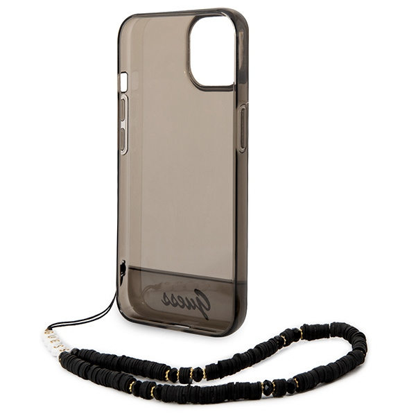 Guess GUHCP14MHGCOHK iPhone 14 Plus/ 15 Plus 6.7" czarny/black hardcase Translucent Pearl Strap
