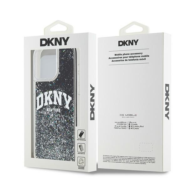 DKNY DKHCP13XLBNAEK iPhone 13 Pro Max6.7" czarny/black hardcase Liquid Glitter Big Logo