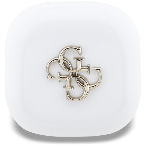 Słuchawki TWS Guess 4G Metal Logo biały