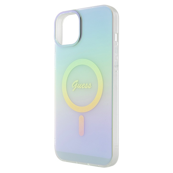 Guess GUHMP15MHITSQ iPhone 15 Plus / 14 Plus 6.7" turkusowy/turquoise hardcase IML Iridescent MagSafe