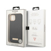 Guess GUHMP13MSAPSTK iPhone 13 / 14 / 15 6.1" czarny/black hardcase Peony Logo Plate MagSafe