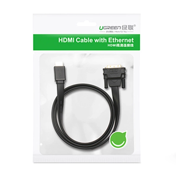 Ugreen dwukierunkowy kabel przewód HDMI - DVI 2m czarny (HD106)