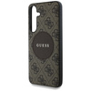 Etui Guess 4G Round Patch Classic Logo   MagSafe do Samsung Galaxy S25+ brązowy