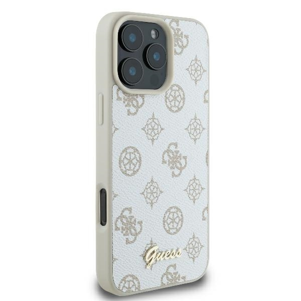 Guess GUHMP16LPGPYSH iPhone 16 Pro6.3" biały/white hardcase Peony Script Logo MagSafe