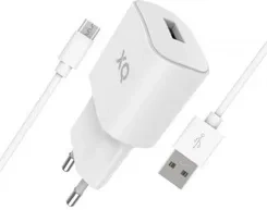 XQISIT NP Travel Charger Single USB-A 2.4A micr white (50854)