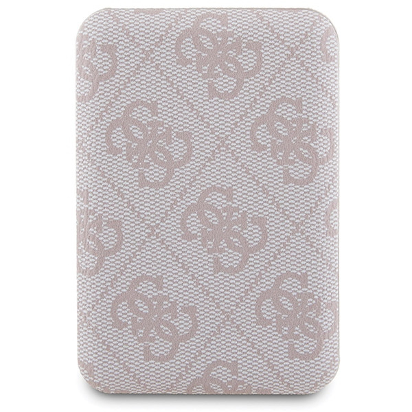 Zestaw Guess GUBPM5P15X4GEMGP iPhone15 Pro Max 6.7" hardcase + Powerbank 5000mAh MagSafe różowy/pink 4G Metal Logo