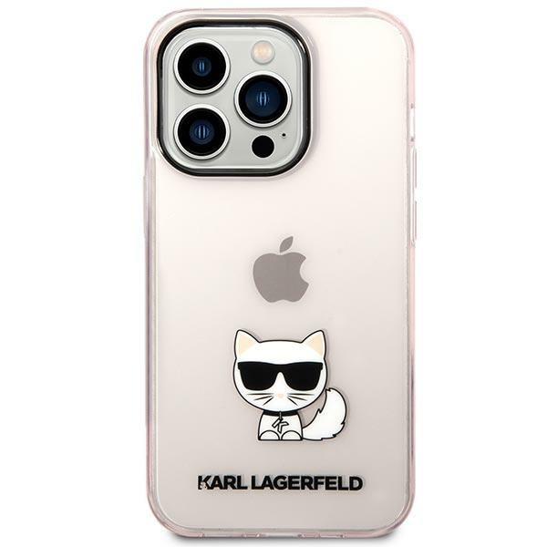 Etui Karl Lagerfeld Choupette Body na iPhone 14 Pro 6,1" - różowe