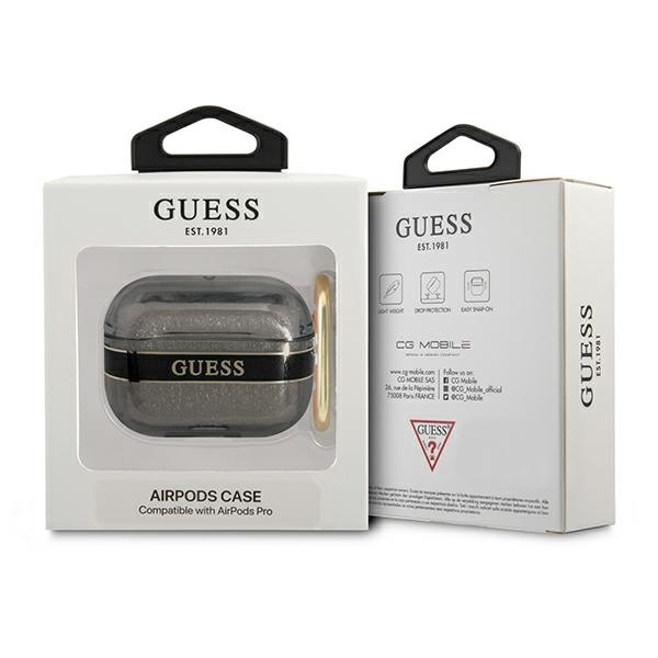 GUESS GUAPHTSK AIRPODS PRO COVER CZARNY/BLACK STRAP COLLECTION