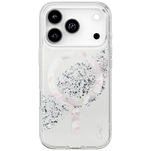 Etui UNIQ Coehl Crystelle do iPhone 17   Pro Magnetic Charging srebrny