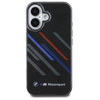 BMW BMHCP16M23HTRAK iPhone 16 Plus 6.7"   czarny/black hardcase Motorsport IML Random Stripes