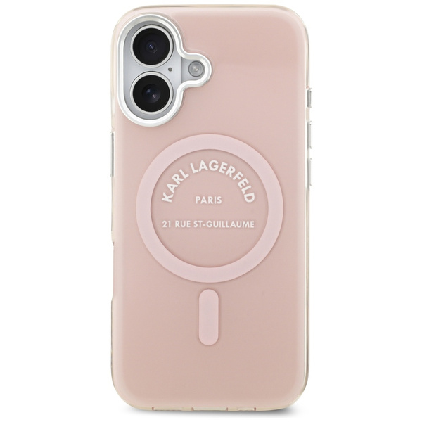 Etui Karl Lagerfeld IML Karl RSG Logo    MagSafe do iPhone 17 różowy