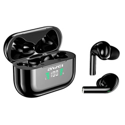 AWEI BLUETOOTH 5.1 T29P TWS + HEADPHONES + BLACK / BLACK DOCKING STATION