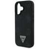 Etui Guess Grained Hot Stamp Peony       Triangle Logo MagSafe do iPhone 16 czarny