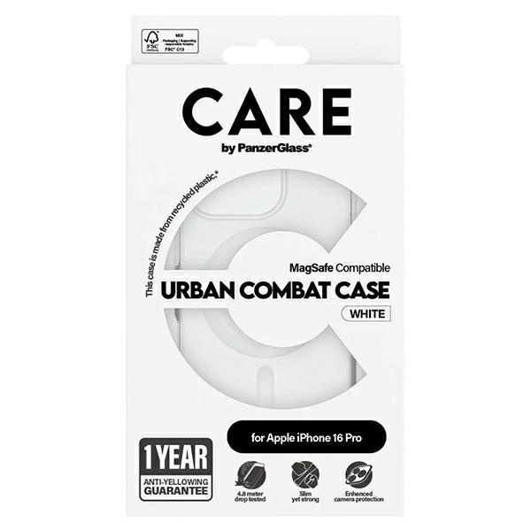 CARE by PanzerGlass Flagship Case iPhone 16 Pro 6.3" biały/white MagSafe 1338