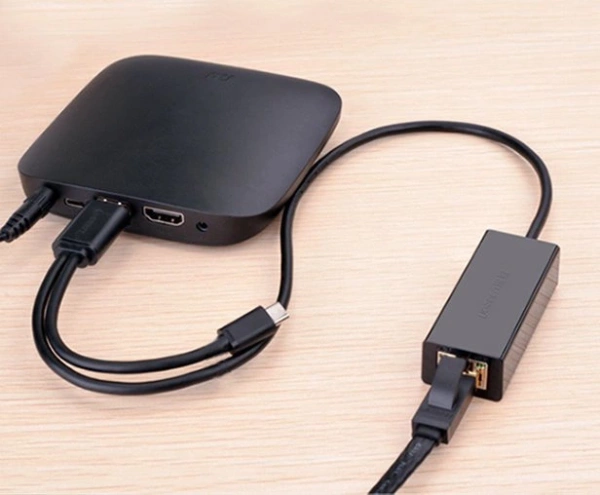Ugreen external network card RJ45 - USB 2.0 100 Mbps Ethernet black (CR110 20254)