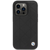 Etui BMW Leather Quilted na iPhone 14 Pro - czarne