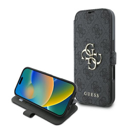 Guess GUBKP16L4GMGGR iPhone 16 Pro6.3" czarny/black book 4G Metal Logo