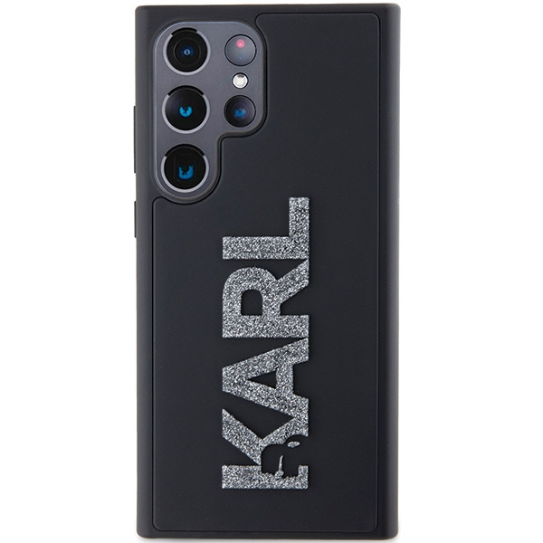 Etui Karl Lagerfeld 3D Rubber Glitter Logo na Samsung Galaxy S23 Ultra - czarne