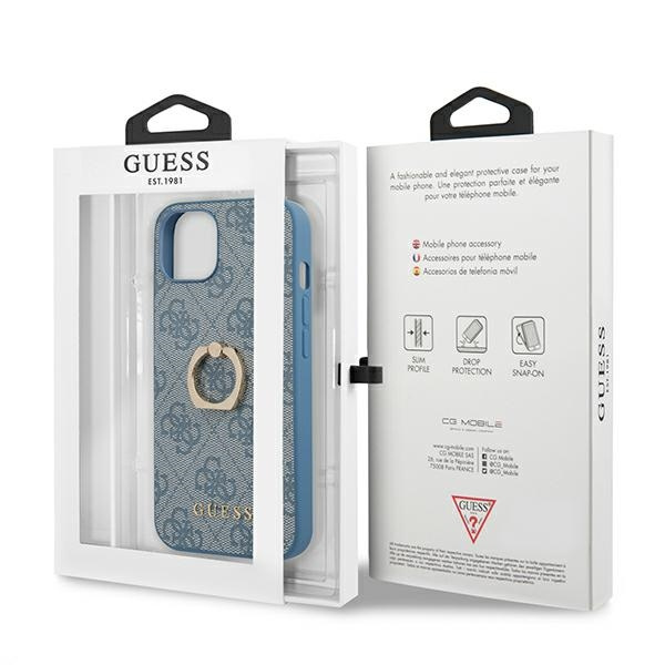 Guess GUHCP13S4GMRBL iPhone 13 mini 5,4" niebieski/blue hardcase 4G with ring stand