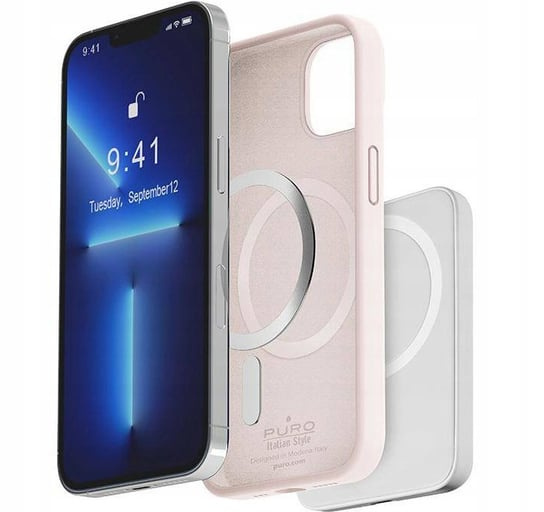 Puro Icon Mag Etui do iPhone 14 Plus różowy