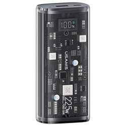 USAMS POWERBANK 9000MAH PD 20W QC3.0+PD DUAL-PORT FAST CHARGE CZARNY /BLACK 10KCD18901(US-CD189)