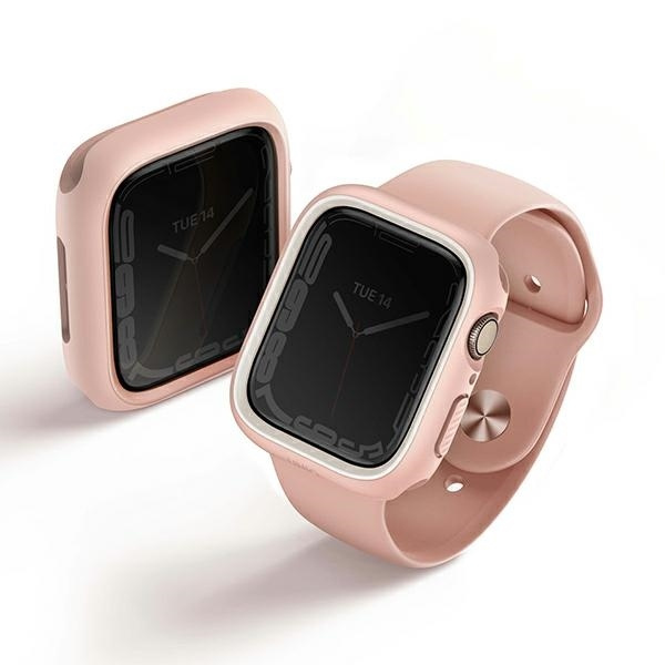 Etui Uniq Moduo na Apple Watch 4/5/6/7/8/SE/SE2 40/41mm - różowo-biały