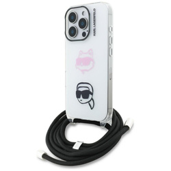Etui Karl Lagerfeld IML Crossbody        Karl&Choupette Head do iPhone 16 Pro Max biały